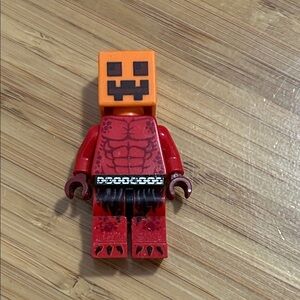 custom Lego minifigure featuring a pumpkin-headed